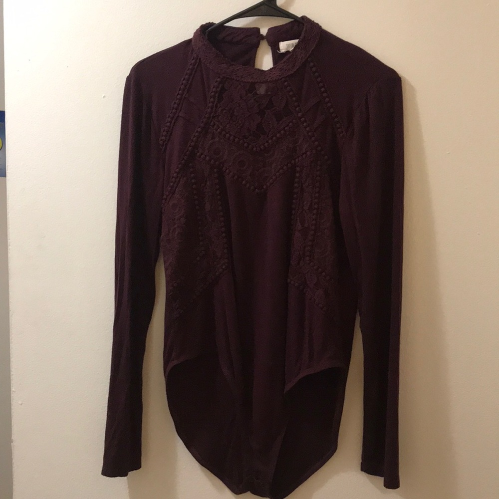 High collar body suit